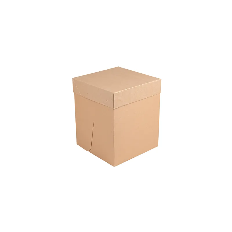 BOÎTES PATISSERIES HAUTES SANS FENÊTRE THEPACK  25,4x25,4x30,5 CM NATUREL CARTON MICROCANAL (30 UNITÉ)