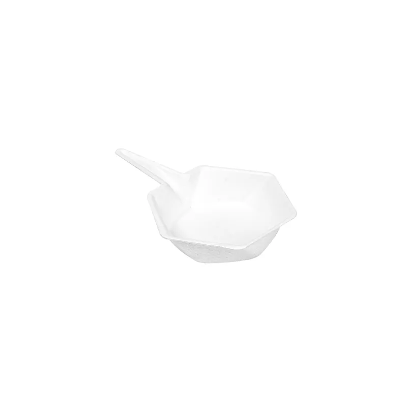 RÉCIPIENTS HEXAGONALES BIONIC  5,5x1,5 CM BLANC BAGASSE (1000 UNITÉ)