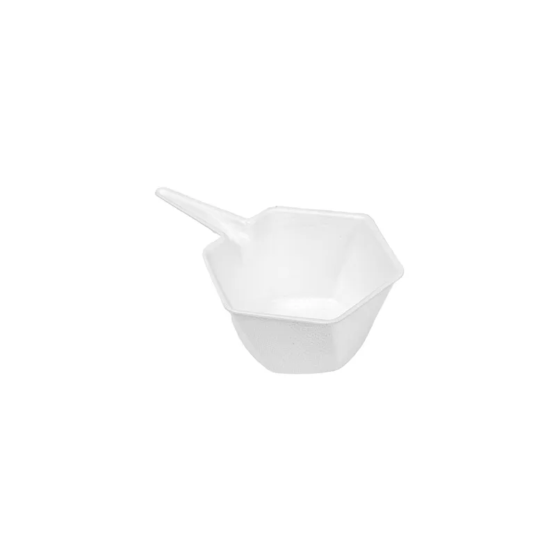 RÉCIPIENTS HEXAGONALES BIONIC  5,5x3 CM BLANC BAGASSE (1000 UNITÉ)
