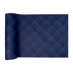 "TÊTE-À-TÊTE" PRÉ. 120CM (20 FEU.) 'RHOMBUS' 55 G/M2 0,40x24 M BLEU MARINE AIRLAID (6 UNITÉ)