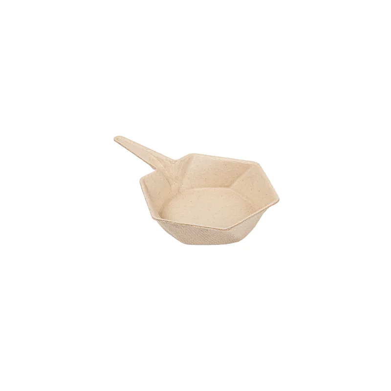 RÉCIPIENTS HEXAGONALES BIONIC  5,5x1,5 CM NATUREL BAGASSE (1000 UNITÉ)