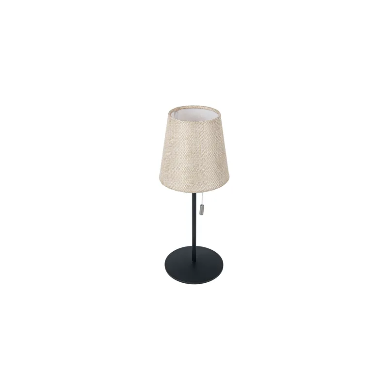 LAMPE LED SANS FIL 3 NIVEAUX  4000 mAH Ø 12,5x33 CM NOIR/NATUREL METAL (1 UNITÉ)