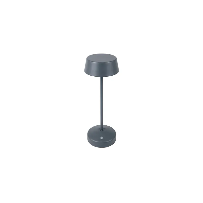 LAMPE LED SANS FIL + VARIATEUR  4000 mAH Ø 11x32 CM GRIS METAL (1 UNITÉ)