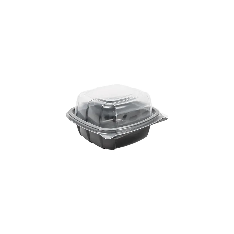 EMBALLAGE COUVERCLE CHARNIÈRE MICRO-ONDE  468 ML 15,1x15,7x8,3 CM NOIR PP (180 UNITÉ)