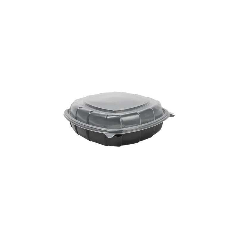 EMBALLAGE COUVERCLE CHARNIÈRE MICRO-ONDE  1370 ML 25,1x25,8x7,4 CM NOIR PP (100 UNITÉ)