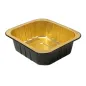 RÉCIPIENTS LAQUÉS 500 ML 15x12,5x4,5 CM NOIR/OR ALUMINIUM (50 UNITÉ) RÉCIPIENTS LAQUÉS