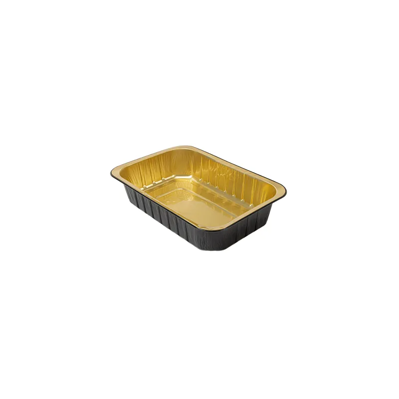 RÉCIPIENTS LAQUÉS 975 ML 21,4x14,2x4,5 CM NOIR/OR ALUMINIUM (50 UNITÉ) RÉCIPIENTS LAQUÉS 975 ML 21,4x14,2x4,5 CM NOIR/OR ALUMINIUM (50 UNITÉ)