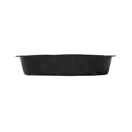 RÉCIPIENTS LAQUÉS  1530 ML 23,6x18,5x4,5 CM NOIR/OR ALUMINIUM (50 UNITÉ)