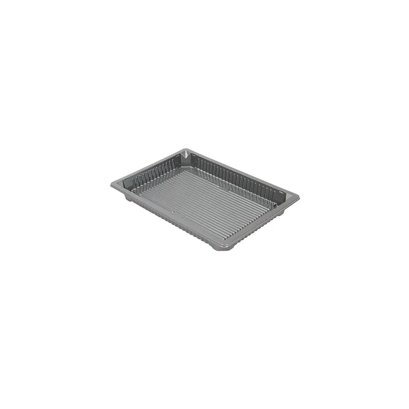 RÉCIPIENTS POUR "SUSHI"  307 ML 18,5x12,9x2 CM ARGENTE RPET (352 UNITÉ)