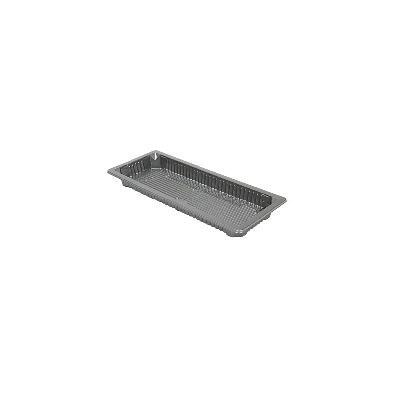 RÉCIPIENTS POUR "SUSHI"  225 ML 22x9x2 CM ARGENTE RPET (328 UNITÉ)