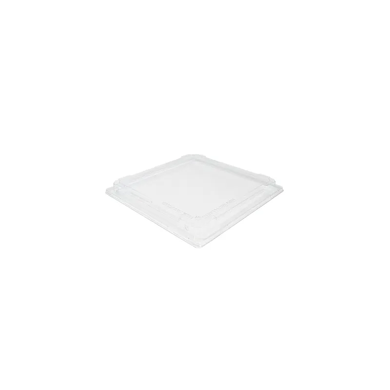 COUVERCLES POUR RÉF. 268.02   27x27x2,5 CM TRANSPARENT RPET (70 UNITÉ)