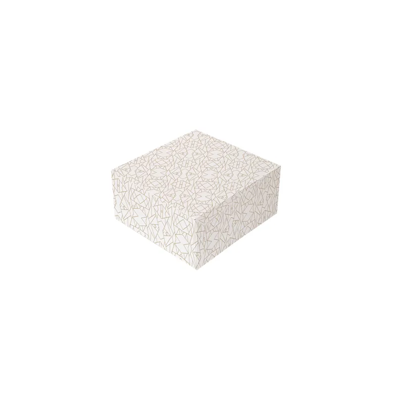 BOÎTES PATISSERIES SANS FENÊTRE THEPACK 'DECO'  17x14x11,5 CM BLANC CARTON NANO-MICRO (200 UNITÉ)