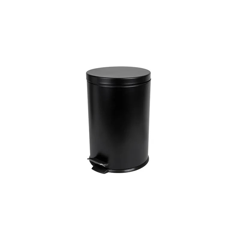 POUBELLE À PEDALE RÉCEPTACLE INTÉRIEUR  20 L Ø 29,5x44 CM NOIR ACIER (1 UNITÉ)