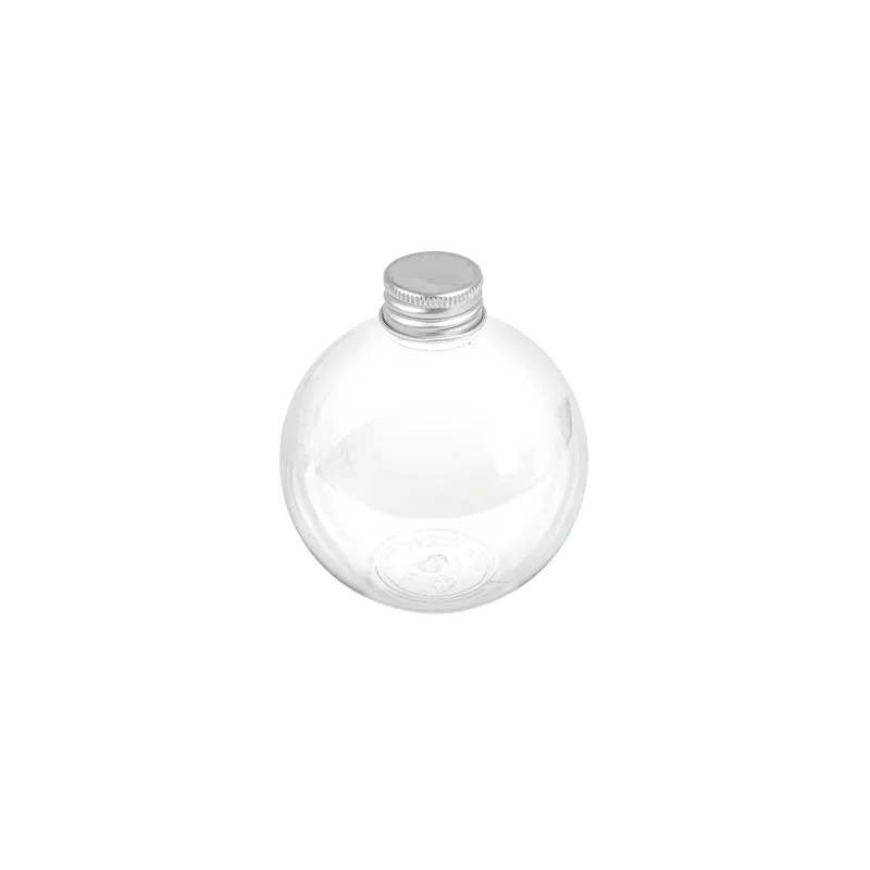 FLACONS SPHÉRIQUES AVEC BOUCHON EN ALUMINIUM  250 ML Ø8x9,1 CM TRANSPARENT PET (150 UNITÉ)
