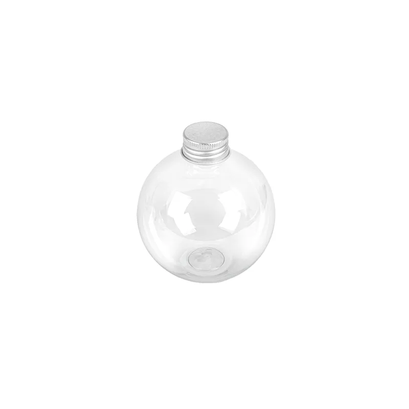 FLACONS SPHÉRIQUES AVEC BOUCHON EN ALUMINIUM  350 ML Ø9x10,1 CM TRANSPARENT PET (150 UNITÉ)