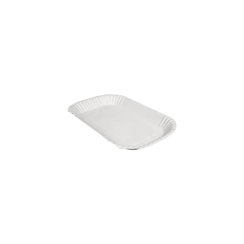PLATEAUX  320 G/M2 23x15x2 CM BLANC CARTON (100 UNITÉ)