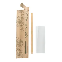 ENSEMBLE BÂTONS CHINOIS + SERVIETTE