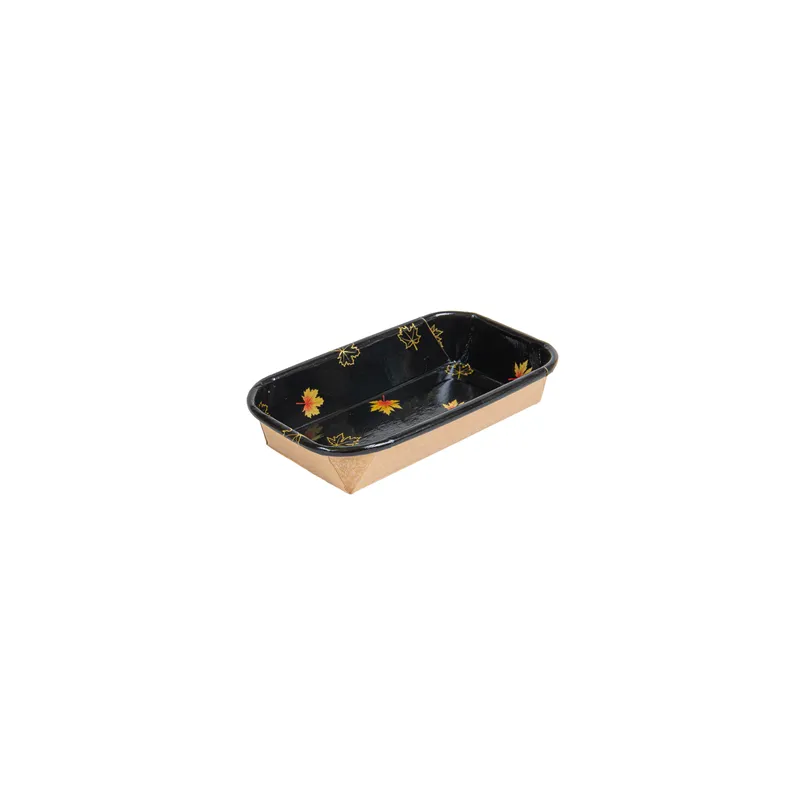 RÉCIPIENTS POUR "SUSHI"  20PE + 280 +16PE G/M2 14x8x2,4 CM NOIR KRAFT (800 UNITÉ)