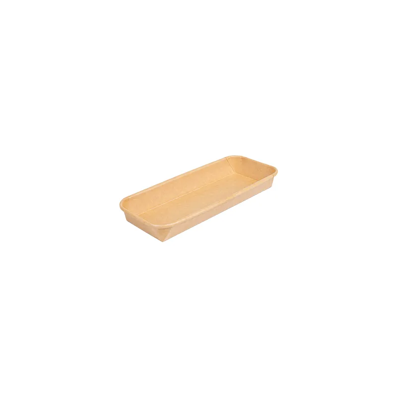 RÉCIPIENTS POUR "SUSHI"  20PE + 280 +16PE G/M2 22,1x9,1x2,4 CM NATUREL KRAFT (600 UNITÉ)