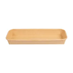 RÉCIPIENTS POUR "SUSHI"  20PE + 280 +16PE G/M2 22,1x9,1x2,4 CM NATUREL KRAFT (600 UNITÉ)