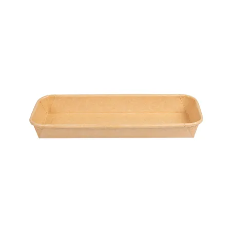 RÉCIPIENTS POUR "SUSHI"  20PE + 280 +16PE G/M2 22,1x9,1x2,4 CM NATUREL KRAFT (600 UNITÉ)
