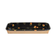 RÉCIPIENTS POUR "SUSHI"  20PE + 280 +16PE G/M2 22,1x9,1x2,4 CM NOIR KRAFT (600 UNITÉ)