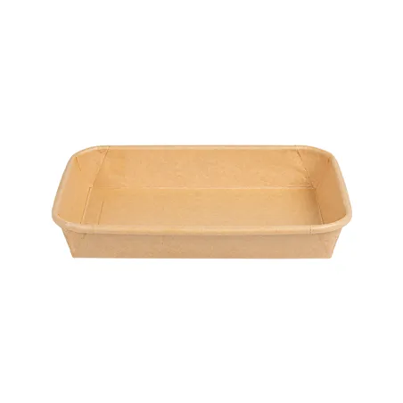 RÉCIPIENTS POUR "SUSHI"  20PE + 280 +16PE G/M2 16,5x11,5x2,4 CM NATUREL KRAFT (600 UNITÉ)