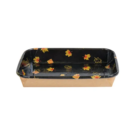 RÉCIPIENTS POUR "SUSHI"  20PE + 280 +16PE G/M2 16,5x11,5x2,4 CM NOIR KRAFT (600 UNITÉ)