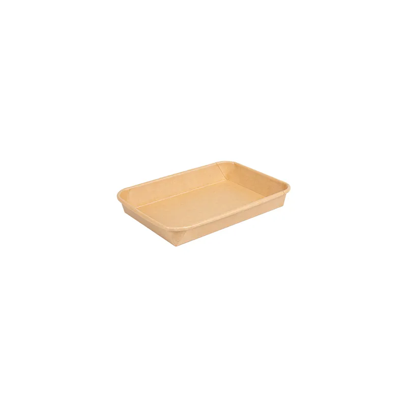 RÉCIPIENTS POUR "SUSHI"  20PE + 280 +16PE G/M2 18,5x12,9x2,4 CM NATUREL KRAFT (600 UNITÉ)
