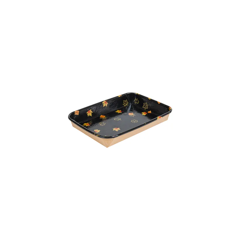 RÉCIPIENTS POUR "SUSHI"  20PE + 280 +16PE G/M2 18,5x12,9x2,4 CM NOIR KRAFT (600 UNITÉ)