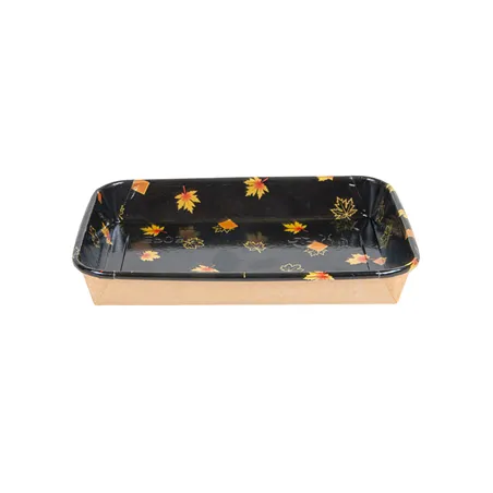 RÉCIPIENTS POUR "SUSHI"  20PE + 280 +16PE G/M2 18,5x12,9x2,4 CM NOIR KRAFT (600 UNITÉ)