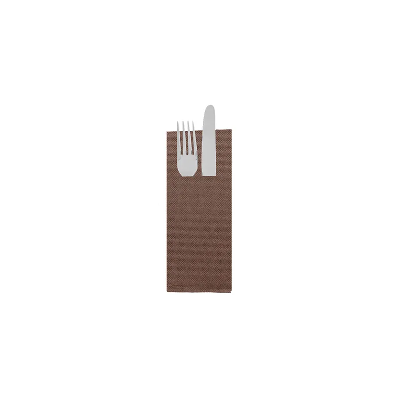 SERVIETTES "CANGURITO" DOUBLE POINT  18 G/M2 33x40 CM CHOCOLAT OUATE (1400 UNITÉ)