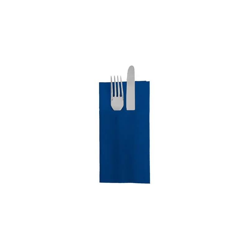 SERVIETTES KANGOUROU DOUBLE POINT  18 G/M2 39x40 CM BLEU MARINE OUATE (1400 UNITÉ)