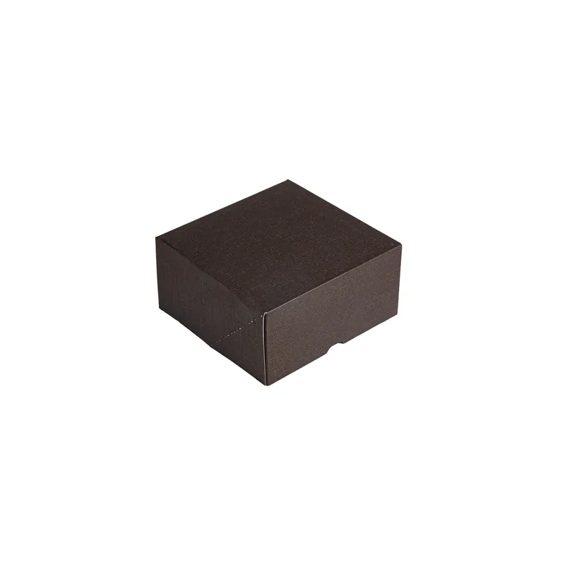 BOÎTES PATISSERIES SANS FENÊTRE THEPACK  16x16x8 CM CHOCOLAT CARTON NANO-MICRO (200 UNITÉ)