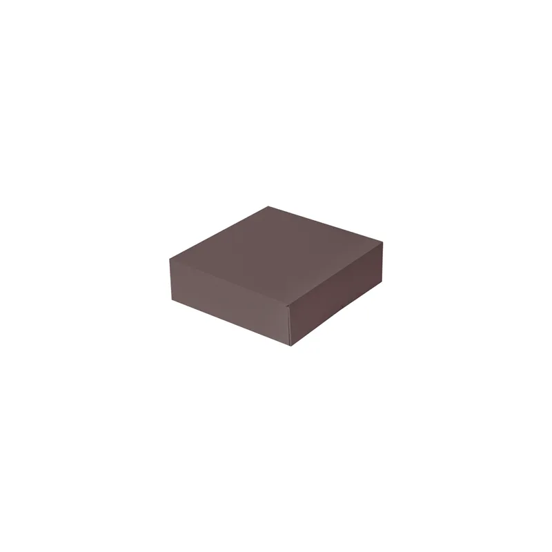 BOÎTES PATISSERIES SANS FENÊTRE THEPACK  23x23x7,5 CM CHOCOLAT CARTON NANO-MICRO (200 UNITÉ)