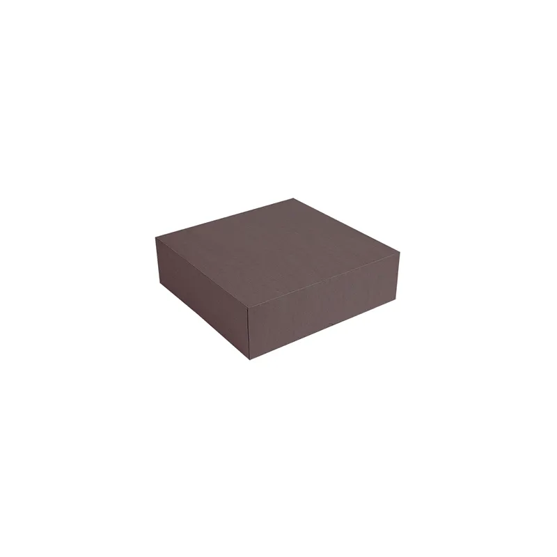 BOÎTES PATISSERIES SANS FENÊTRE THEPACK  26x26x8 CM CHOCOLAT CARTON NANO-MICRO (100 UNITÉ)