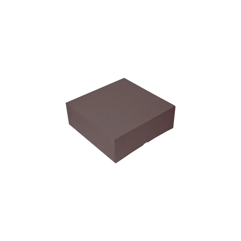 BOÎTES PATISSERIES SANS FENÊTRE THEPACK  28x28x10 CM CHOCOLAT CARTON NANO-MICRO (100 UNITÉ)