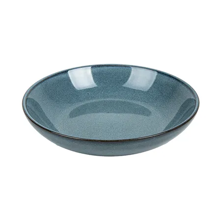 ASSIETTES CREUSES AKALA  Ø20x11,2x4,4 CM BLEU STONEWARE (6 UNITÉ)