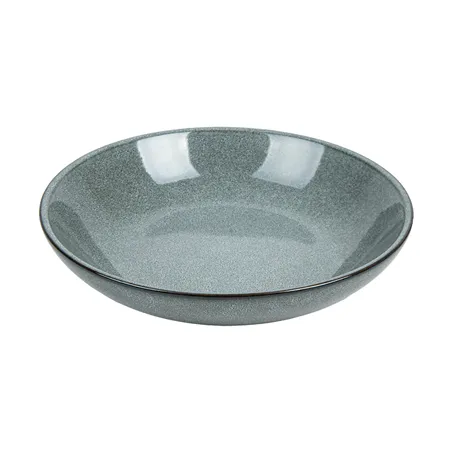 ASSIETTES CREUSES AKALA  Ø20x11,2x4,4 CM GRIS VERDÂTRE STONEWARE (6 UNITÉ)