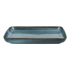 PLATEAUX AKALA 20,5x13,5x2,5 CM BLEU STONEWARE (6 UNITÉ)