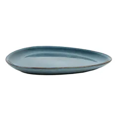 ASSIETTES TRIANGULAIRES AKALA Ø27,5x25x2,5 CM BLEU STONEWARE (6 UNITÉ)
