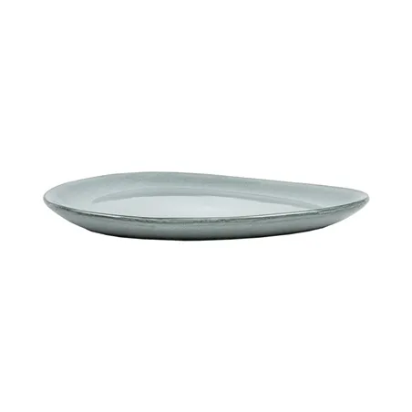 ASSIETTES TRIANGULAIRES AKALA  Ø27,5x25x2,5 CM GRIS VERDÂTRE STONEWARE (6 UNITÉ)