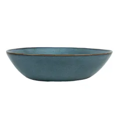 ASSIETTES CREUSES TRIANGULAIRES AKALA Ø21,5x19,5x5 CM BLEU STONEWARE (6 UNITÉ)