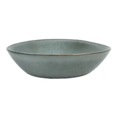 ASSIETTES CREUSES TRIANGULAIRES AKALA Ø21,5x19,5x5 CM GRIS VERDÂTRE STONEWARE (6 UNITÉ)