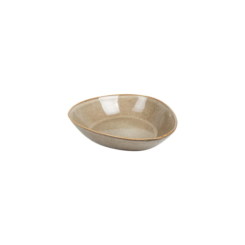 ASSIETTES CREUSES TRIANGULAIRES AKALA  Ø21,5x19,5x5 CM TERRE STONEWARE (6 UNITÉ)