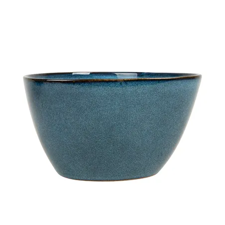 BOL TRIANGULAIRE AKALA 680 ML Ø15x8,3 CM BLEU STONEWARE (6 UNITÉ)