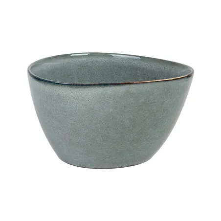 BOL TRIANGULAIRE AKALA 680 ML Ø15x8,3 CM GRIS VERDÂTRE STONEWARE (6 UNITÉ)