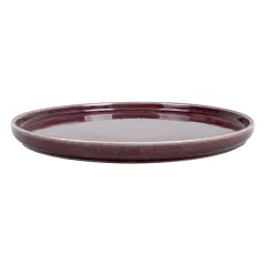 ASSIETTES AKALA Ø26,5x2,3 CM BORDEAUX STONEWARE (6 UNITÉ)