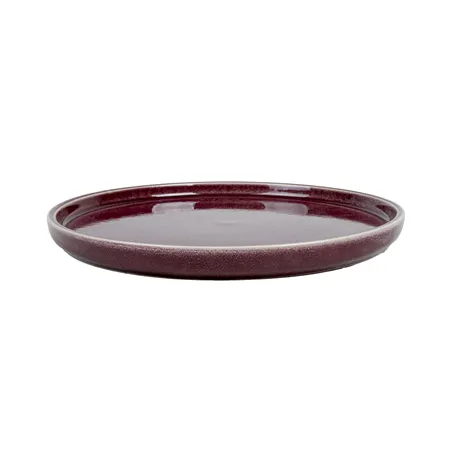 ASSIETTES AKALA  Ø21x2 CM BORDEAUX STONEWARE (6 UNITÉ)