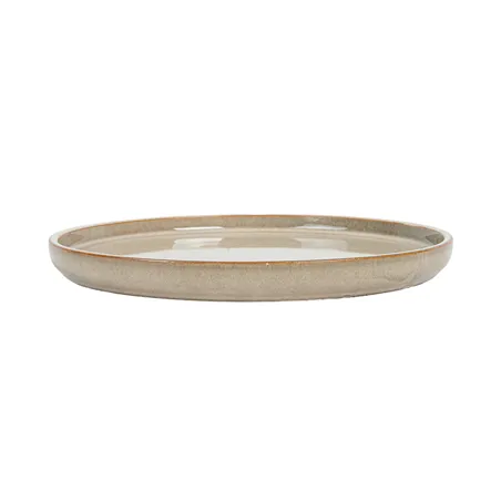 ASSIETTES AKALA  Ø21x2 CM BEIGE STONEWARE (6 UNITÉ)